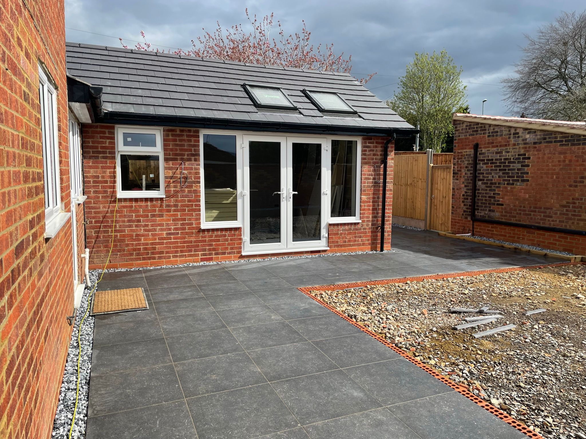 Finished extension with new patio